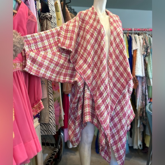 Unique Pink Tweed Cape/Jacket